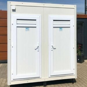 Conteneur sanitaire avec deux toilettes