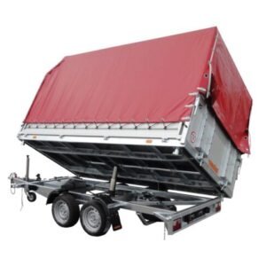 Benne basculante multivoies Vezeko VMDK35.3 | 185 x 350 cm, 3,5 t | Plateau de chargement basculant | Bâche de 200 cm de haut - Neuf