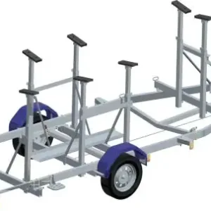 Remorque bateau freinée 1000 à 1350 kg – Châssis 6,18 m – Feux LED