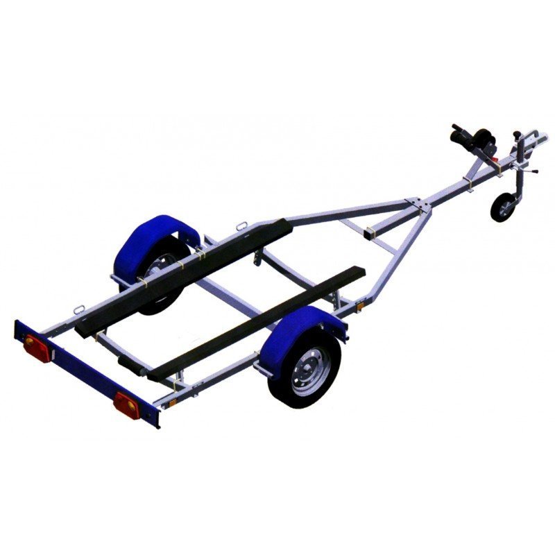 Remorque jet-ski 750 kg – 1 essieu – Roues 13″
